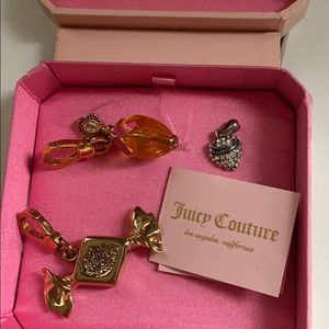 Juicy couture charms and a pendant